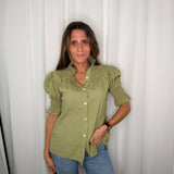 CAMISA GOLA FAVOS MANGA CURTA VERDE