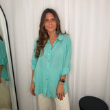 CAMISA ALGODÃO VERDE ÁGUA
