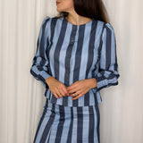 CASACO RISCAS AZUL JEANS