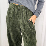 CALÇAS BAGGY VELUDO VERDE