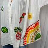 CAMISA STICKERS BORDADOS E MISSANGAS