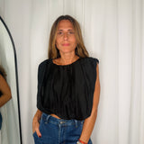 TOP ABALONADO COM OMBREIRAS PRETO