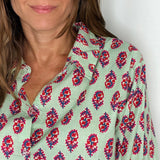 CAMISA VERDE ÁGUA ESTAMPADO