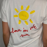 T-SHIRT BRANCA SOL BORDADO