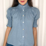 CAMISA FAVOS MANGA CURTA AZUL