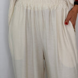 CONJUNTO TOP E CALÇAS BRANCO