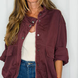 BLUSÃO SARJA BORDEAUX