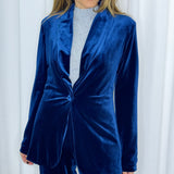 BLAZER VELUDO AZUL MARINHO