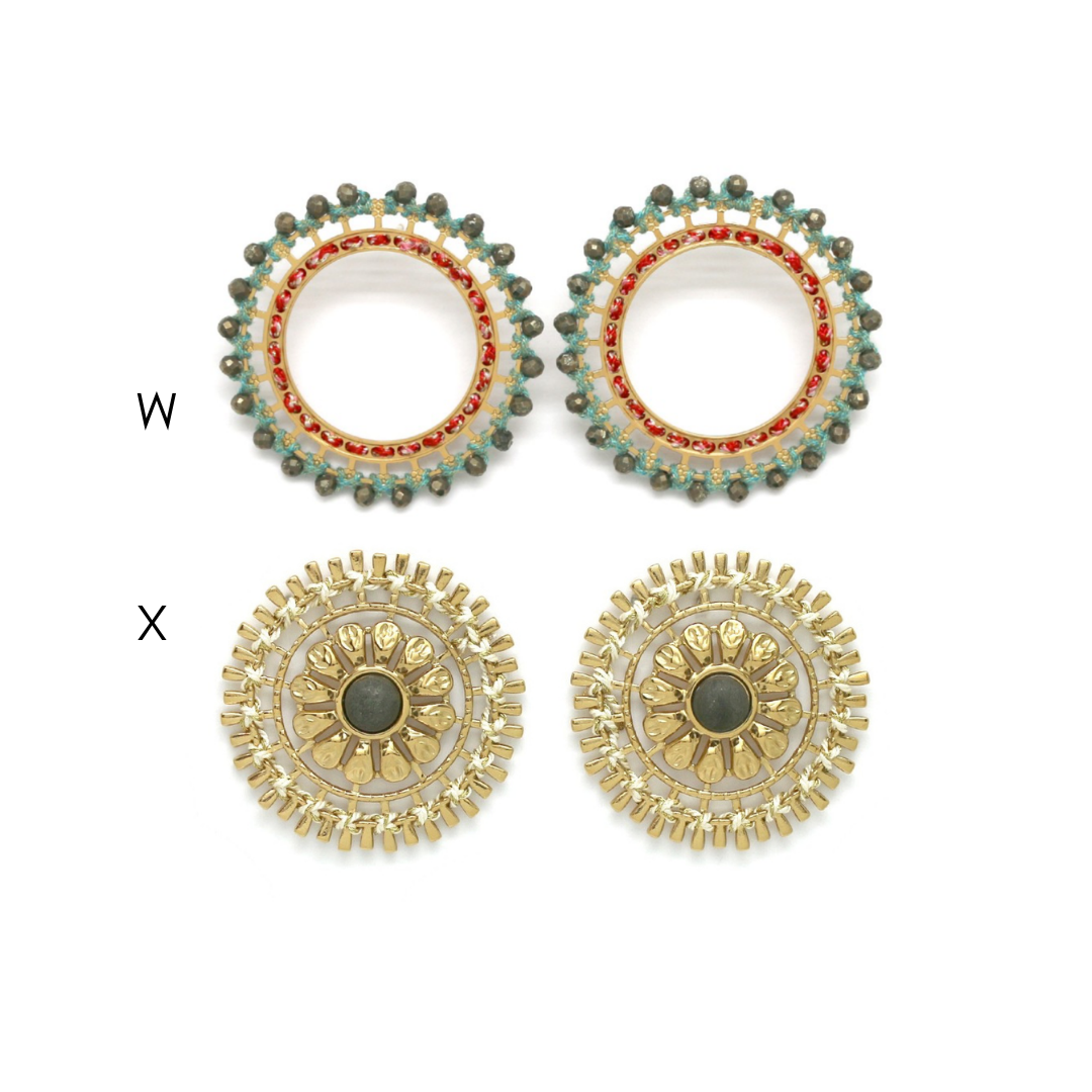 BRINCOS AÇO INOXIDÁVEL E PEDRAS NATURAIS