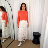 SAIA BRANCA BORDADOS