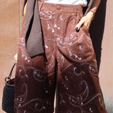 BERMUDAS CASTANHAS BORDADOS