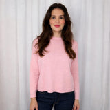 CAMISOLA MALHA DECOTE REDONDO ROSA PASTEL