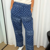 CALÇAS BAGGY BANDANAS AZUL