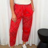 CALÇAS BAGGY BANDANAS VERMELHO