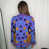 KIMONO ROXO COM BORDADOS
