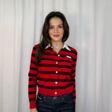 CAMISOLA POLO VERMELHO RISCAS