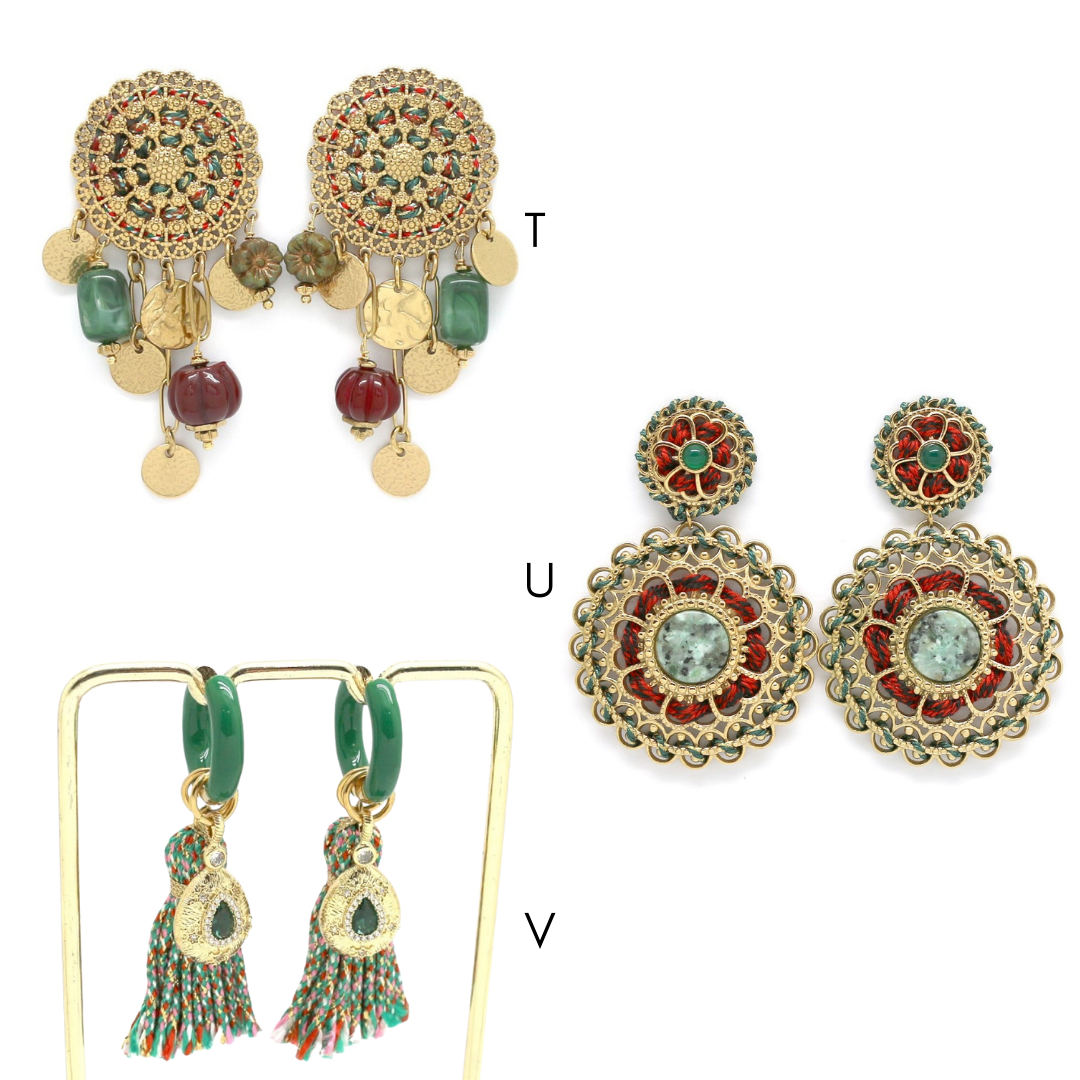 BRINCOS AÇO INOXIDÁVEL E PEDRAS NATURAIS