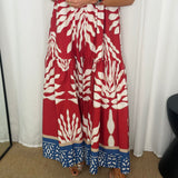 VESTIDO ESTAMPADO COM BARRA