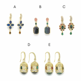 BRINCOS AÇO INOXIDÁVEL E PEDRAS NATURAIS