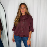 BLUSÃO SARJA BORDEAUX