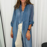 CASACO SEDA AZUL JEANS