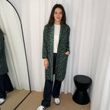 KIMONO MALHA ANIMAL PRINT VERDE ÁGUA