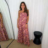 VESTIDO BERINGELA COM FLORES