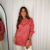 CAMISA ROSA ESTAMPADA