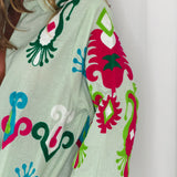 CAMISEIRO VERDE ÁGUA COM BORDADOS