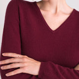 CAMISOLA 100% CASHMERE BORDEAUX
