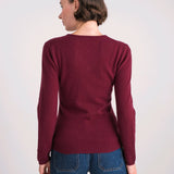 CAMISOLA 100% CASHMERE BORDEAUX