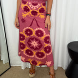 CONJUNTO TOP E SAIA ROSA VELHO