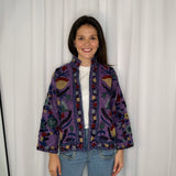 KIMONO ROXO BORDADOS
