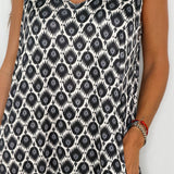 VESTIDO MALHA SEDA PRETO E BRANCO