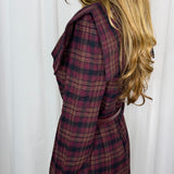 VESTIDO FAZENDA ESCOCÊS BORDEAUX