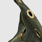 CARTEIRA EM PELE VERDE COM ELOS