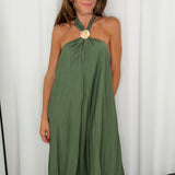 VESTIDO CAQUI