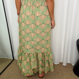 VESTIDO VERDE ESTAMPADO