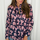 CAMISA AZUL MARINHO ESTAMPADA