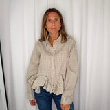 CAMISA XADREZ BEGE