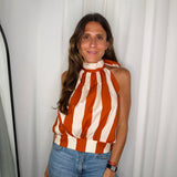 TOP HALTER RISCAS TELHA