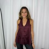 BF - TOP SUEDE BORDEAUX