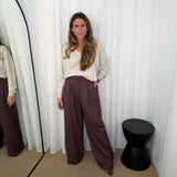 CALÇAS FAZENDA MESCLADA BORDEAUX