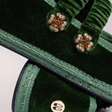 SVETI STEFAN DOUBLE LACE BALLERINA EMERALD