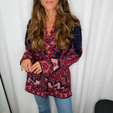 KIMONO MALHA AZUL MARINHO ESTAMPADO