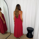 VESTIDO ROSA VELHO PEDRAS