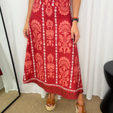 CONJUNTO TOP E SAIA ROSA VELHO