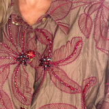 CAMISA BORDADOS BORDEAUX