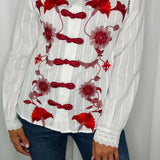 CAMISA BORDADOS VERMELHOS