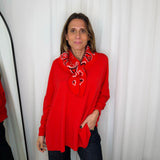 CAMISOLA DECOTE CANELADO VERMELHO